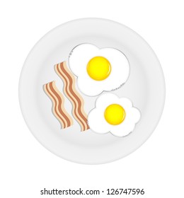 Fried eggs vector illustration