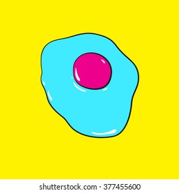 fried eggs . vector illustration