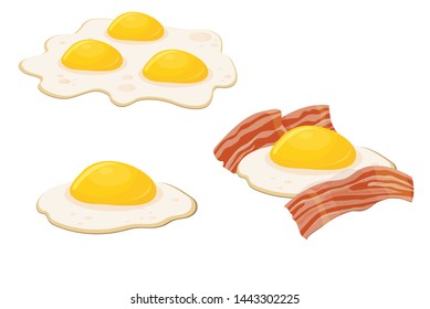 fried eggs vector illustration clipart