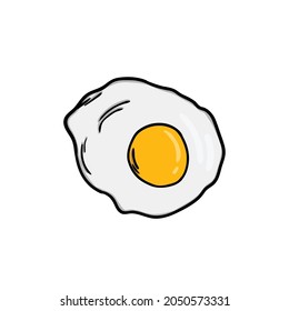frittierte Eier, Vektorgrafik, handgezeichnet
