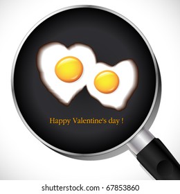 Fried Egg.Valentine's day