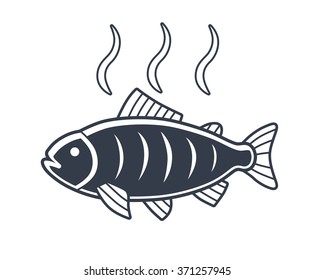 Fried fish icon.