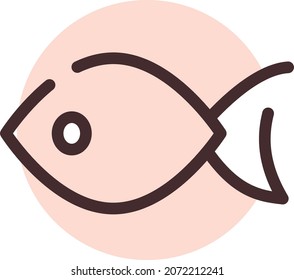 Fried fish, illustration, vector, on a white background.