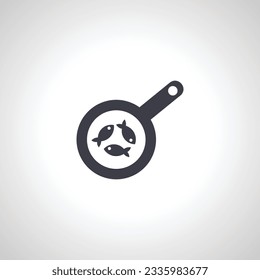 Fried Fish on Frying Pan icon