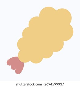 Icono de tiras de pescado frito — Icono de Vector de estilo plano aislado