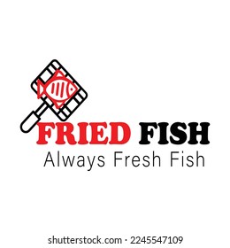 Fried fish template, red, black, white, grilled fish, best.eps