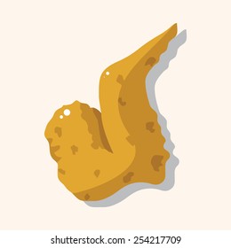 Fried foods theme chicken elements