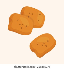 Fried foods theme chicken elements