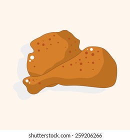 Fried foods theme chicken elements