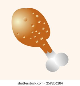 Fried foods theme chicken elements