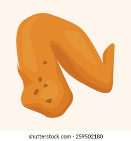 Fried foods theme chicken elements