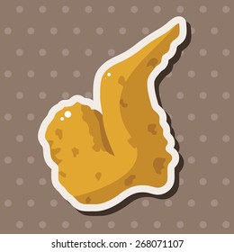 Fried foods theme chicken elements