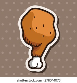 Fried foods theme chicken elements