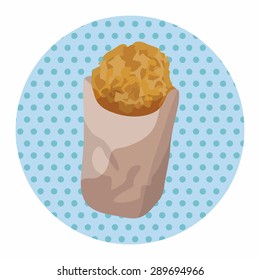 Fried foods theme chicken elements
