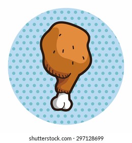 Fried foods theme chicken elements