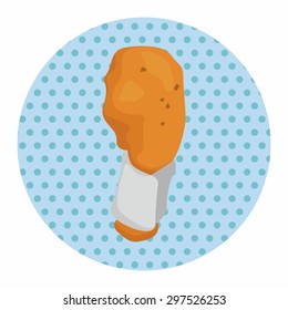 Fried foods theme chicken elements