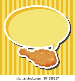 Fried foods theme chicken elements