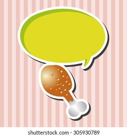 Fried foods theme chicken elements