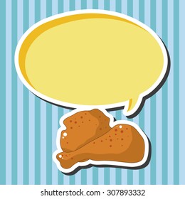 Fried foods theme chicken elements