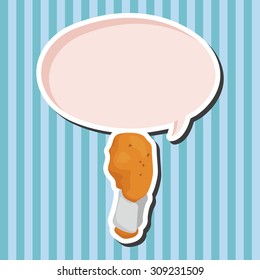 Fried foods theme chicken elements