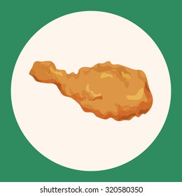 Fried foods theme chicken elements