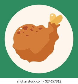 Fried foods theme chicken elements