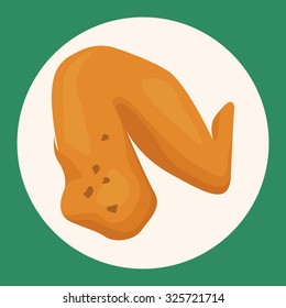 Fried foods theme chicken elements