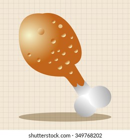 Fried foods theme chicken elements