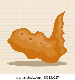 Fried foods theme chicken elements