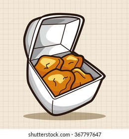 Fried foods theme chicken elements