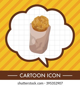 Fried foods theme chicken elements