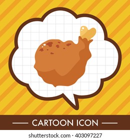 Fried foods theme chicken elements