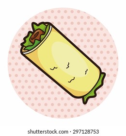 Fried foods theme chicken wrap elements