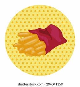 Fried foods theme french fries elements