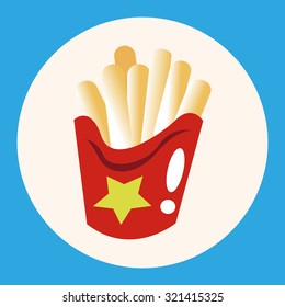 Fried foods theme french fries elements