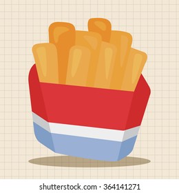 Fried foods theme french fries elements