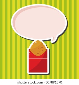 Fried foods theme hashbrown elements