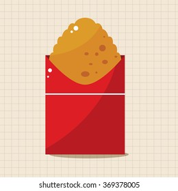 Fried foods theme hashbrown elements