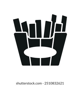 Fried fries food icon vector basic design simple and modern concept graphic templates