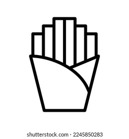 Fried fries icon vector design template
