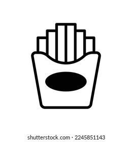 Fried fries icon vector design template