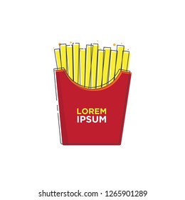 fried fries vector