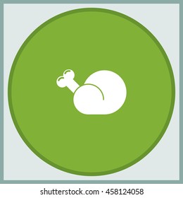 Fried grill chicken or turkey icon.