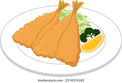 Fried horse mackerel is a dish made by coating horse mackerel in breadcrumbs and other ingredients and deep frying it in oil.