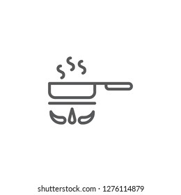 Fried line vector style icon. Cooking and kitchen icon  for websites, web design, mobile app.