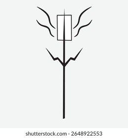 fried marshmallow on a stick vector coloring