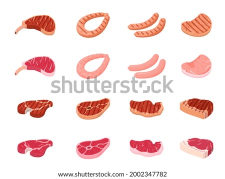 Similar – Image, Stock Photo Cooking pork steaks with wine concept.