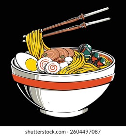fried noodles mixed with other types of food