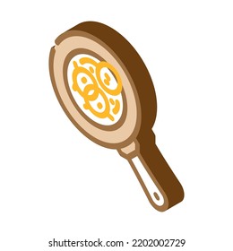 fried onion isometric icon vector. fried onion sign. isolated symbol illustration