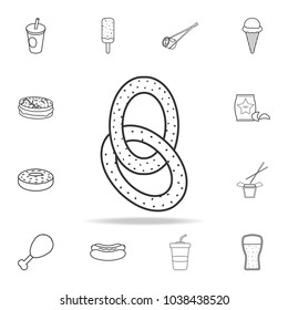 fried onion rings line icon. Detailed set of fast food icons. Premium quality graphic design. One of the collection icons for websites, web design, mobile app on white background